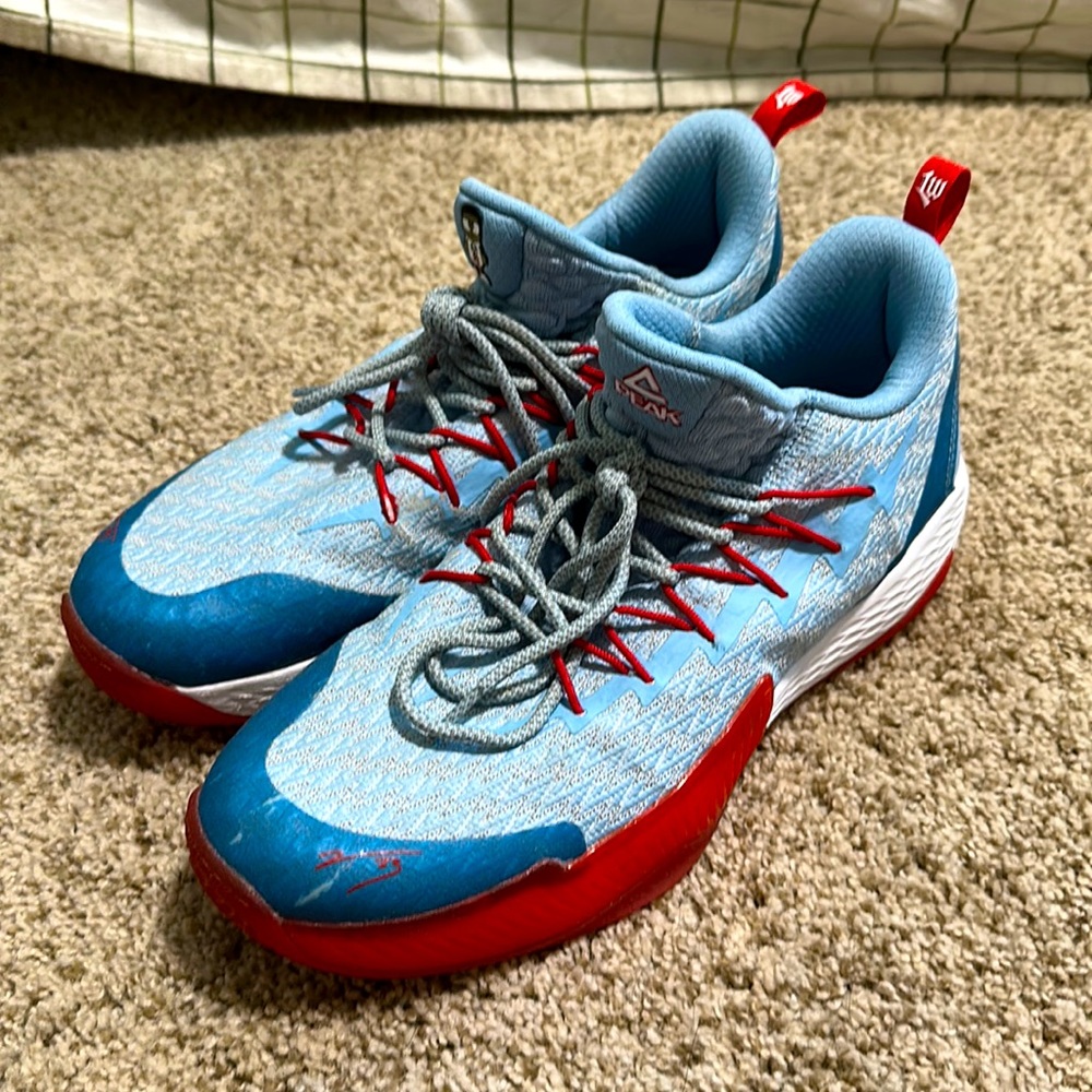 Lou Williams peak performance basketballs shoes.
